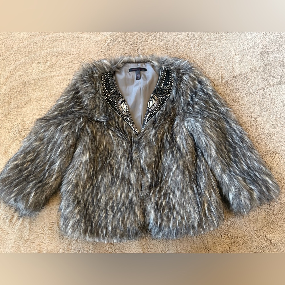 Andrea Behar days fur jeweled jacket, Women’s Small - Picture 2 of 10
